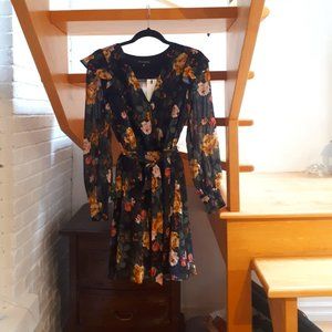 2/20 -DYNAMITE(S) -NWT Floral Sheer Mini Dress
